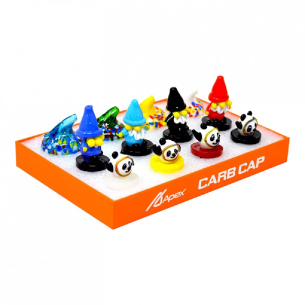 APEX CARB CAP DISPLAY 12CT - GLASS PANDA/SORCERER CCP605