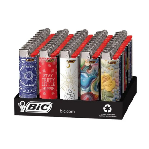 BIC LIGHTER 50PC - BOHEMIAN LCWT1BO-I-AST