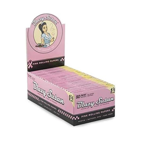 BLAZY SUSAN PINK ROLLING PAPER 1 1/4 50CT/50PK