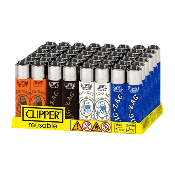 CLIPPER LIGHTERS CP22R 48CT - ZIG ZAG ASSORTED