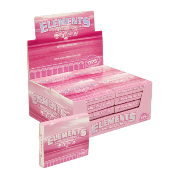 ELEMENTS PINK PRE ROLLED TIPS 20CT