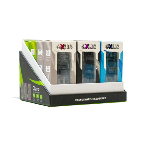 EXXUS CLARO CARTRIDGE VAPORIZER DISPLAY 12CT - ASSORTED