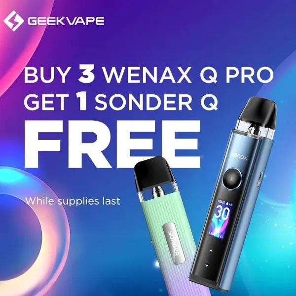 GEEKVAPE WENAX Q PRO POD KIT - BUY 3, GET 1 SONDER Q FREE