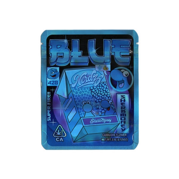 SMOKE PROOF BAGS 100CT - BLUE NERDZ