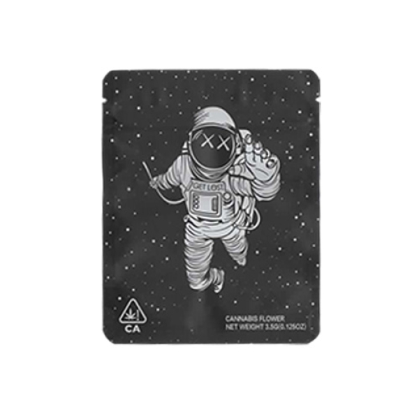 SMOKE PROOF BAGS 100CT - GET LOST ASTRONAUT WITH L HAND GESTURE