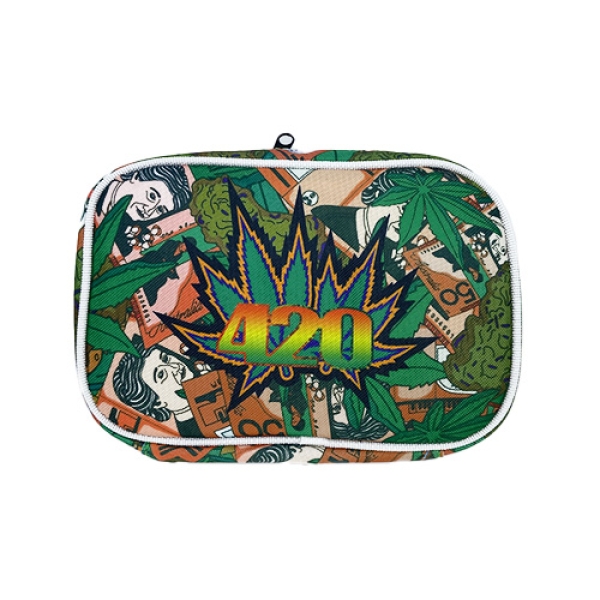 CANVAS BAG WITH LOCK - 420 LEAVES