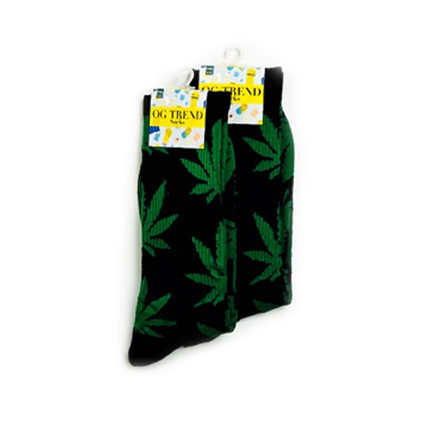 OG TREND SSM12 LEAF PRINT SOCKS 12CT - ASSORTED