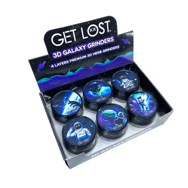 GET LOST GALAXY GRINDER 63MM 3D 6CT - ASSORTED 001