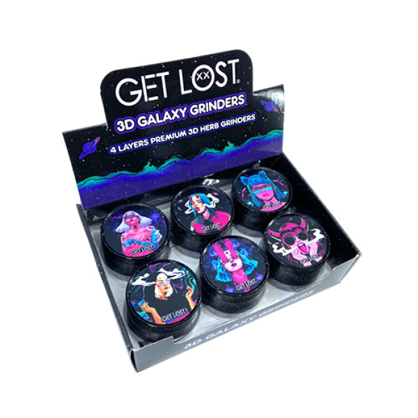 GET LOST GALAXY GRINDER 63MM 3D 6CT - ASSORTED 002