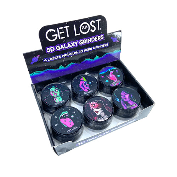 GET LOST GALAXY GRINDER 63MM 3D 6CT - ASSORTED 003