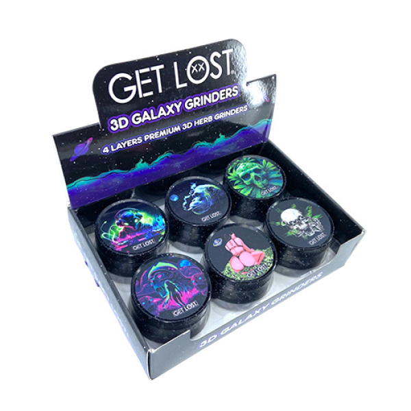 GET LOST GALAXY GRINDER 63MM 3D 6CT - ASSORTED 004