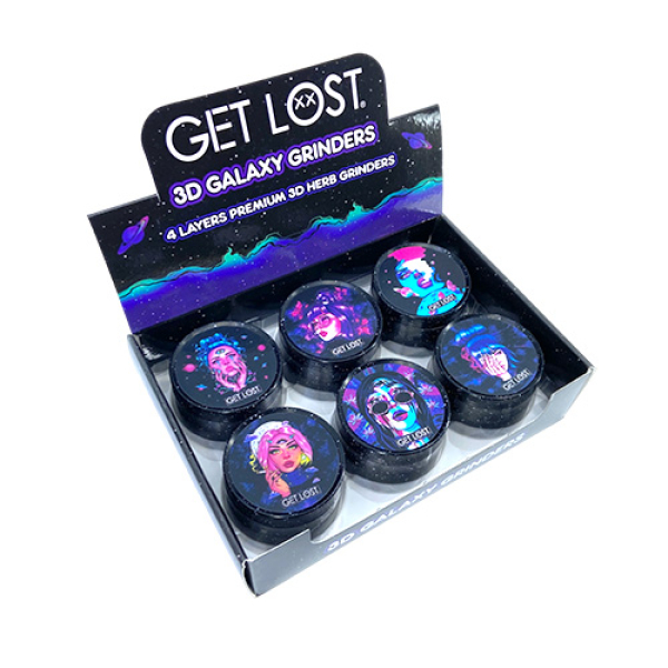 GET LOST GALAXY GRINDER 63MM 3D 6CT - ASSORTED 005