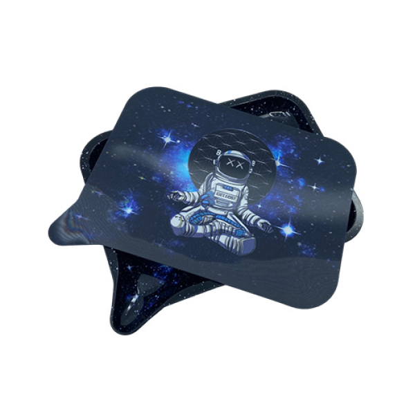 MEDIUM FUNNEL TRAY w/ 3D LID - 004 YOGA ASTRONAUT