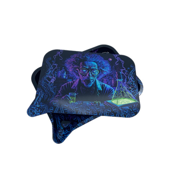 MEDIUM FUNNEL TRAY w/ 3D LID - 005 TRIPPY SCIENTIST