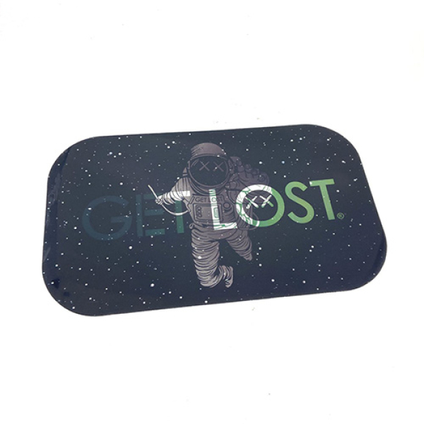 METAL TRAY WITH 3D LID - 46 GET LOST ASTRONAUT WITH L HAND GESTURE