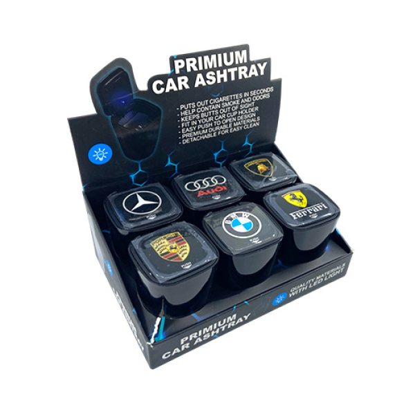 PREMIUM CAR BRANDS ASHTRAY 6CT