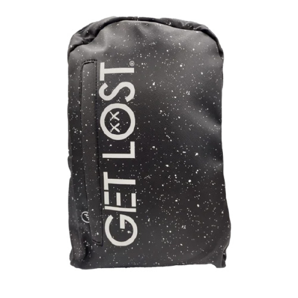 GET LOST PREMIUM SAFFIANO LEATHER BACKPACK - 012 BLACK GALAXY