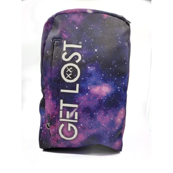 GET LOST PREMIUM SAFFIANO LEATHER BACKPACK - 013 PURPLE GALAXY