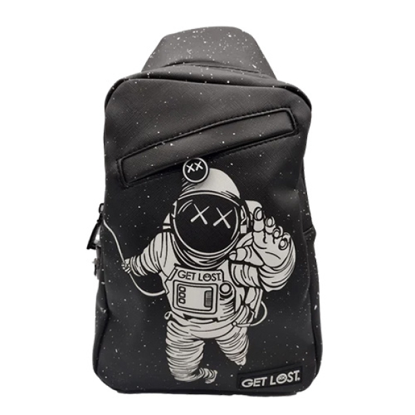 GET LOST PREMIUM SAFFIANO LEATHER SHOULDER BAG - 007 GET LOST ASTRONAUT