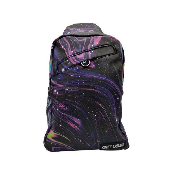 GET LOST PREMIUM SAFFIANO LEATHER SHOULDER BAG - 014 TRIPPY GALAXY