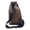 GET LOST PREMIUM SAFFIANO LEATHER SHOULDER BAG - 019 BROWN SQUARES