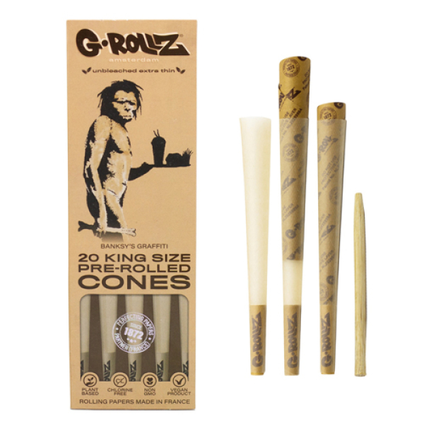 GROLLZ CONES [BG1431KA] UNBLEACHED EXTRA THIN 20PC - KS