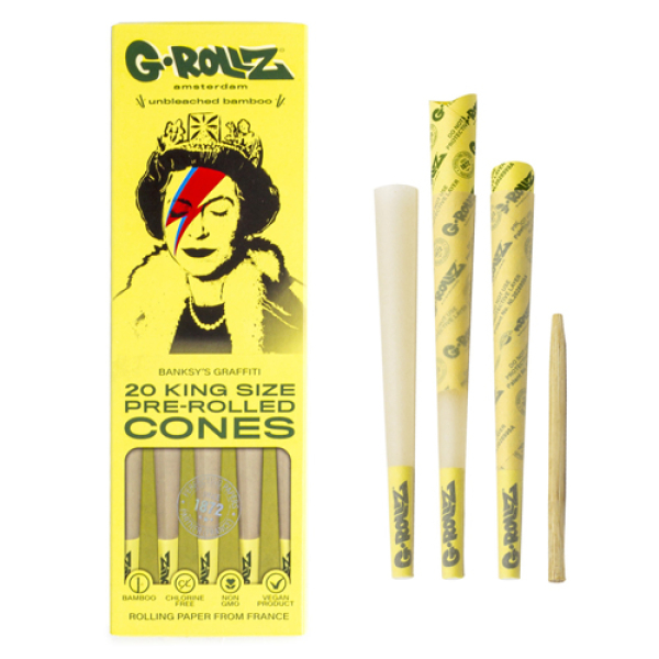 GROLLZ CONES [BG1432KA] BAMBOO UNBLEACHED 20PC - KS