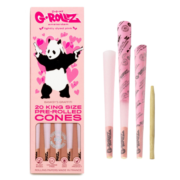 GROLLZ CONES [BG1436KA] LIGHTLY DYED PINK 20PC - KS