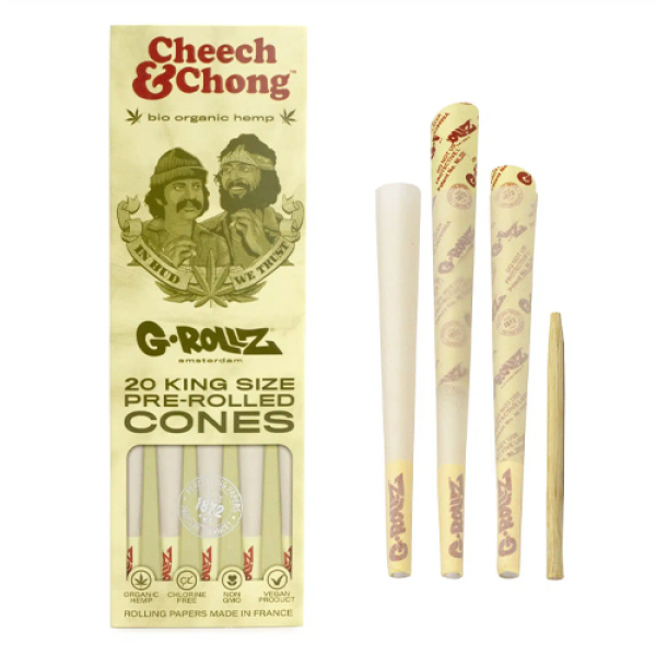 GROLLZ CONES [CC1433KA] ORGANIC HEMP EXTRA THIN 20PC - KS