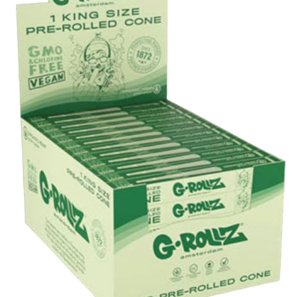 GROLLZ CONES [GR1150D-DIS] BIO GREEN HEMP 72PC - KS