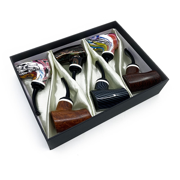 NIRVANA WOOD LOOK PIPE SET GS30550 6CT - ASSORTED