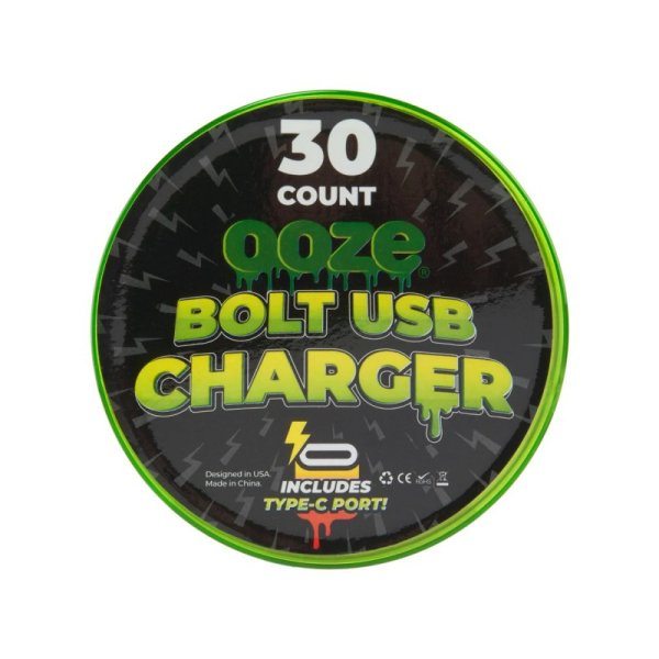 OOZE BOLT SMART USB CHARGER 30CT - BLACK OOZ-1376