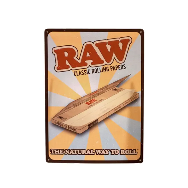 RAW PROMO RETRO TIN SIGN