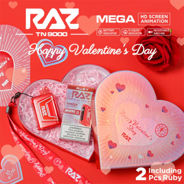 RAZ TN9000 DISPOSABLE 2PC - VALENTINES HEART BOX