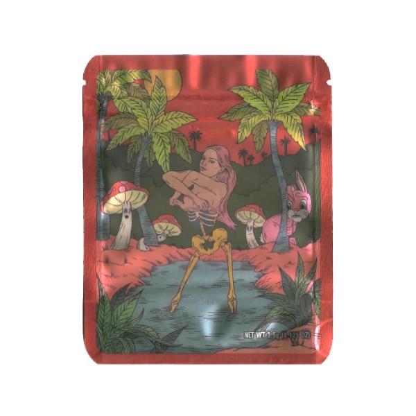 SMOKE PROOF BAGS 100CT - PSYCHEDELIC MUSHROOM GIRL