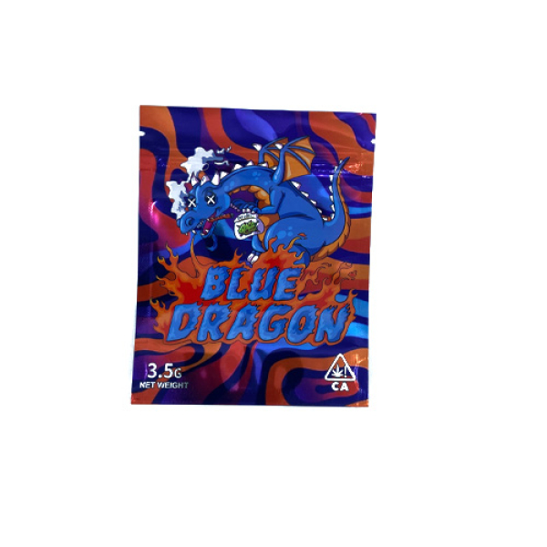 SMOKE PROOF BAGS 50CT - 258 BLUE DRAGON