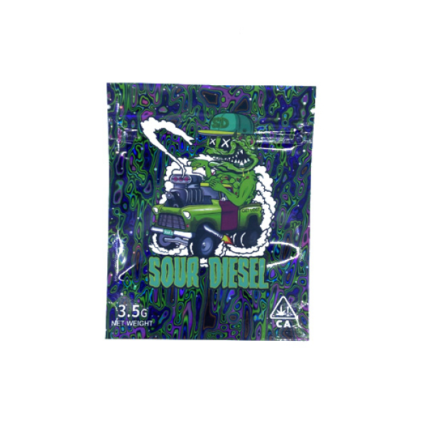 SMOKE PROOF BAGS 50CT - 283 SOUR DIESEL