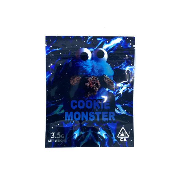 SMOKE PROOF BAGS 50CT - 292 COOKIE MONSTER