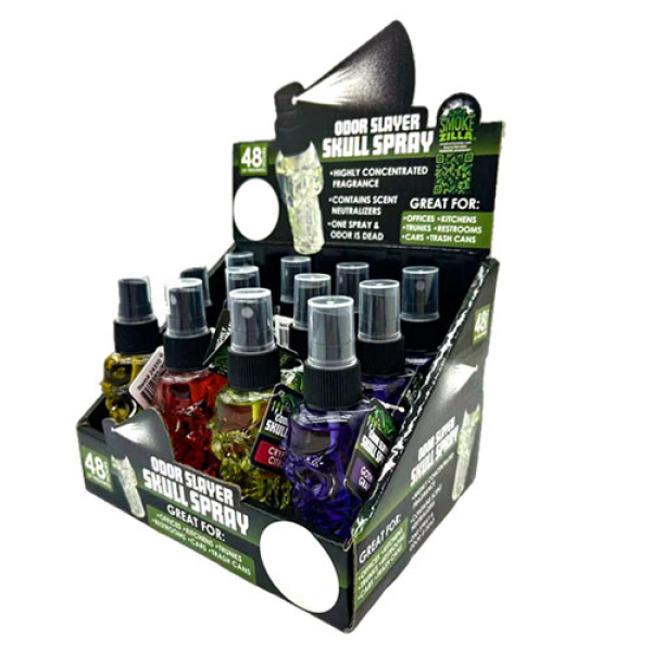 SMOKEZILLA SPRAY 024350 ODOR SLAYER SKULL 12CT - ASSORTED