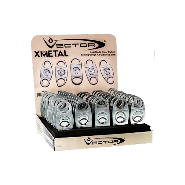 VECTOR XMETAL CIGAR CUTTERS DISPLAY 50CT