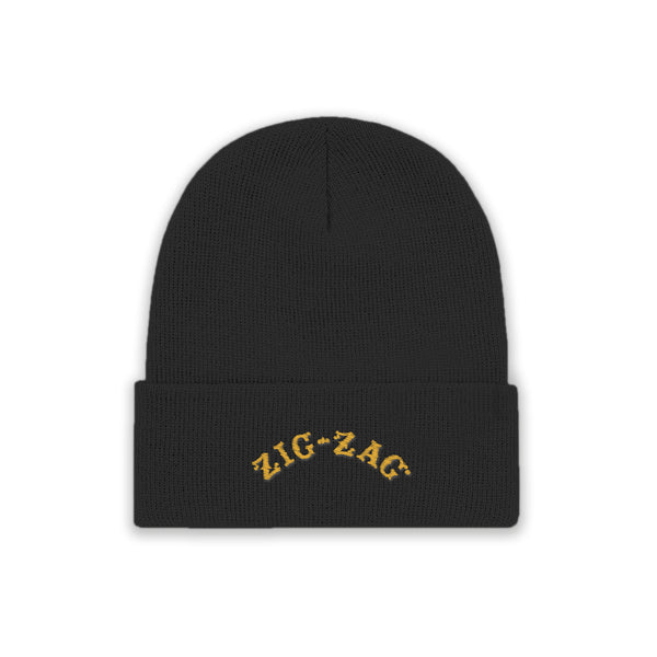 ZIG ZAG BEANIE - BLACK