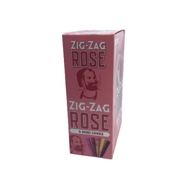 ZIG ZAG ROSE MINI CONES 8PK/5CT