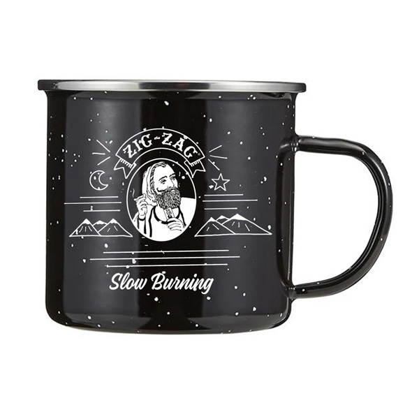 ZIG ZAG WESTERN COFFEE 12OZ ENAMEL MUG