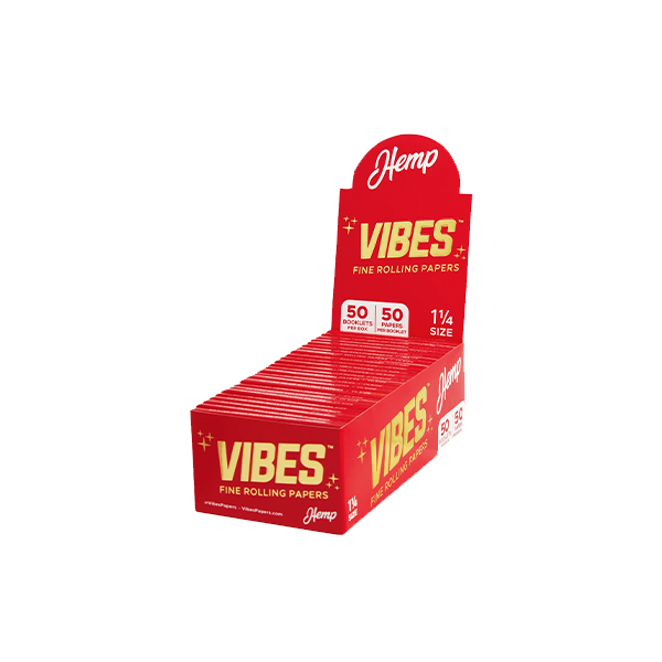 VIBES PAPERS 1 1/4 HEMP RED