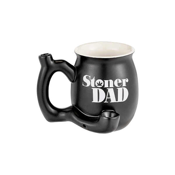 MATTE BLACK STONER DAD MUG