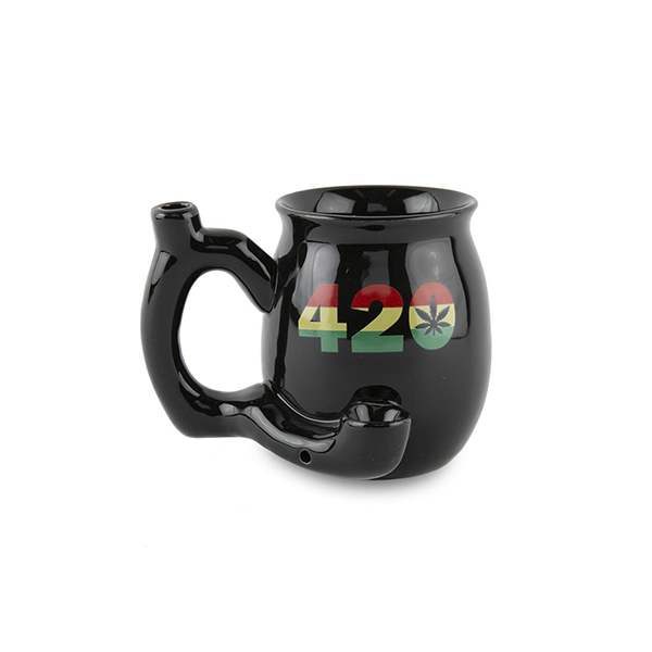 SMALL BLACK 420 MUG WITH RASTA