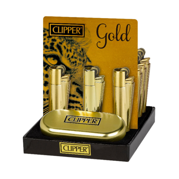 CLIPPER LIGHTER FULL METAL 12PC - GOLD