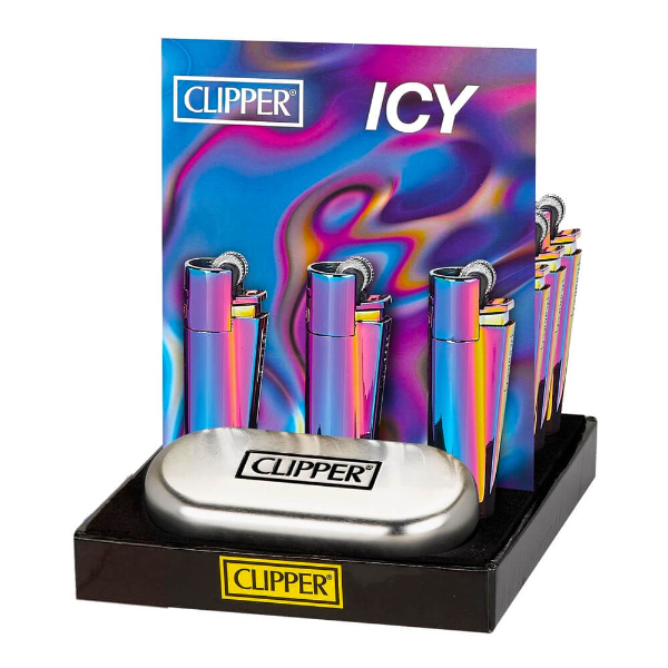 CLIPPER LIGHTER FULL METAL 12PC - ICY