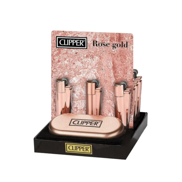 CLIPPER LIGHTER FULL METAL 12PC - ROSE GOLD