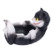 FUJIMA ASHTRAY LT206BK BLACK TRIPPY CAT